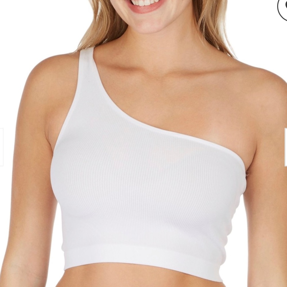 One Shoulder White Top NWOT